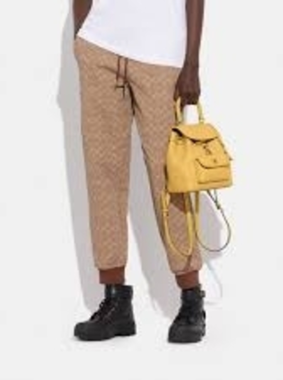 Coach Riya 21 Pebbled Leather Mini Backpack, Hay/Pale Yellow, Like New - Picture 13 of 13